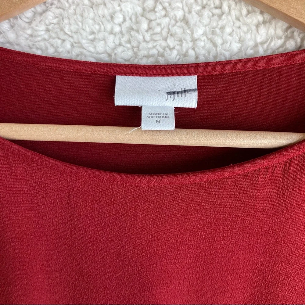 J. Jill Women’s red quarter length sleeves blouse, Sz - M - Picture 8 of 15